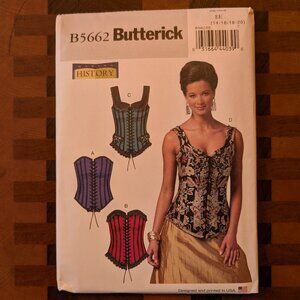 Butterick 5662 - Uncut - Making History - Sizes 14-20 - Boned Corsets